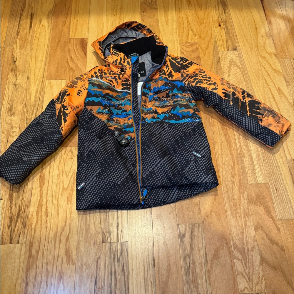 Obermeyer Kids' Vibrant Orange and Black Raincoat